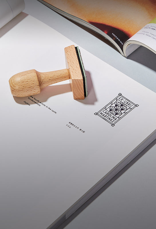tuus ex libris bookplate personalised stamps geometric collection