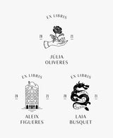 tuus ex libris bookplate personalised stamp sant jordi collection