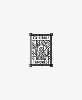 tuus ex libris bookplate personalised stamp geometric collection art deco