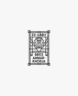 tuus ex libris bookplate personalised stamp geometric collection art deco