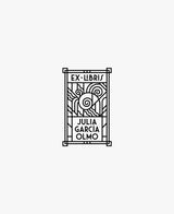 tuus ex libris bookplate personalised stamp geometric collection art deco