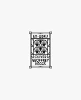 tuus ex libris bookplate personalised stamp geometric collection art deco