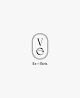tuus ex libris bookplate sello personalizado colección de monogramas