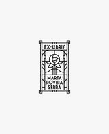 tuus sello ex libris personalizado con nombre sant jordi art deco