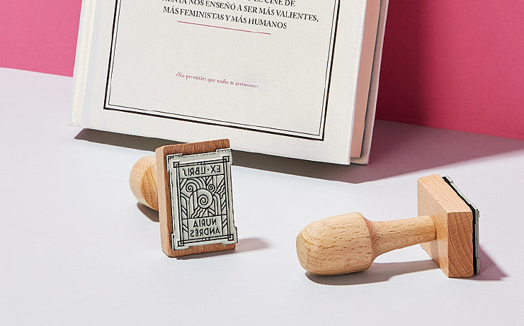 tuus ex libris bookplate sellos personalizados colección geométrica